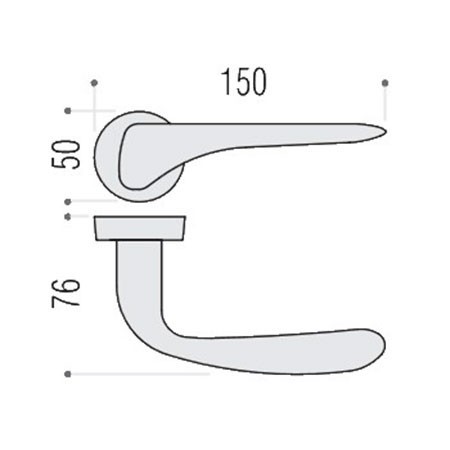 Дверная ручка Colombo MADI AM31R хром матовый