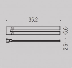 Полотенцедержатель COLOMBO DESIGN TRENTA B3012 двойной