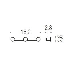Крючок COLOMBO DESIGN MINI CD117.OM тройной цвет золото матовое