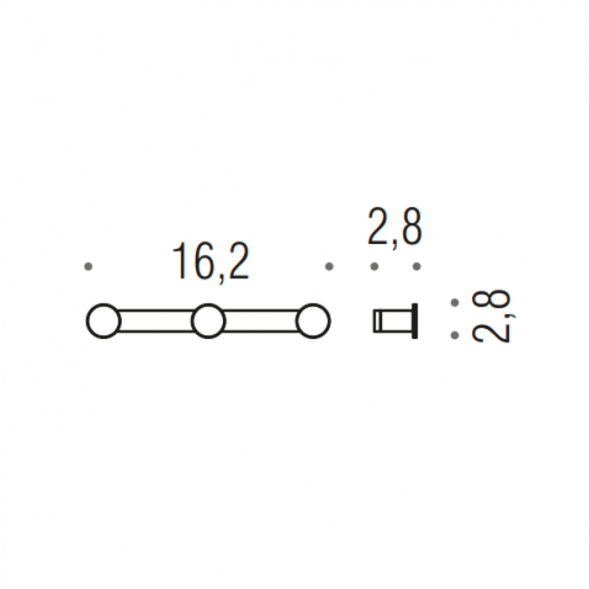 Крючок COLOMBO DESIGN MINI CD117.OM тройной цвет золото матовое