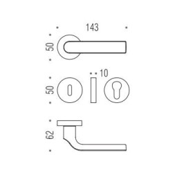 Дверная ручка Colombo META KG11R хром