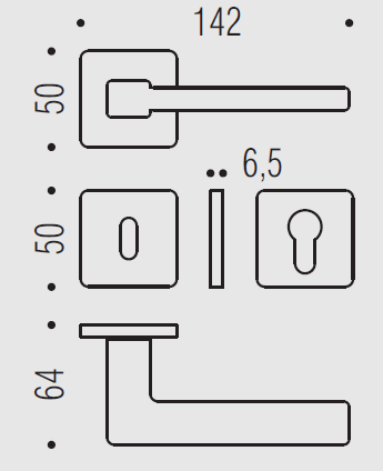 Дверная ручка Colombo ESPRIT BT11R хром матовый