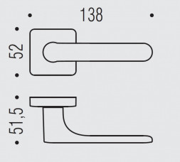 Дверная ручка Colombo Design ONE Q CC21RSB C05 титан