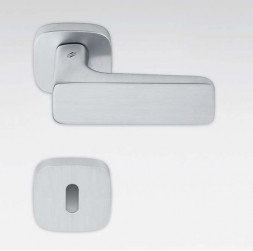 Дверная ручка Colombo Design SPIDER MR15R хром матовый в комплекте с накладками под ключ для межкомнатных дверей