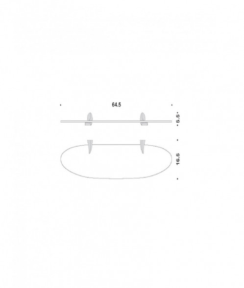 Полочка COLOMBO DESIGN LINK B2416 стеклянная