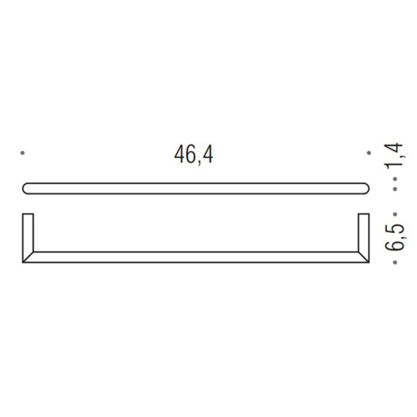 Полотенцедержатель COLOMBO DESIGN MINI B4010.HPS1 широкий цвет нержавеющая сталь