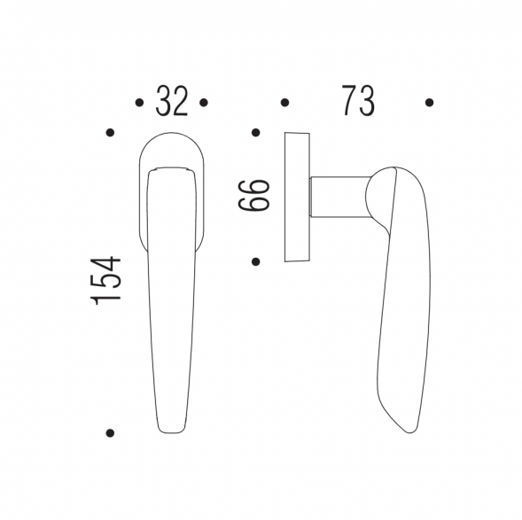 Colombo DAYTONA PF12 DK/SM ручка для окна / 1 шт.