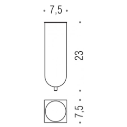 Запасная пластиковая колба для туалетного ёршика Colombo Lulu B1659