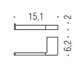 Держатель туалетной бумаги COLOMBO DESIGN MINI Q B5008SX без крышки левый цвет хром