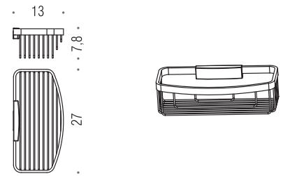 Полочка корзинка COLOMBO DESIGN ANGOLARI B9646 одинарная съемная