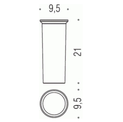 Запасная пластиковая колба для туалетного ёршика Colombo Bart B2250