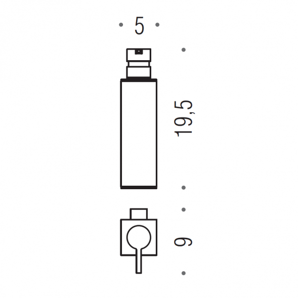 Дозатор COLOMBO DESIGN MINI Q B9343 настенный цвет хром