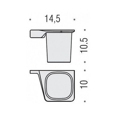 Стакан COLOMBO DESIGN ALIZE B2502.DX настенный