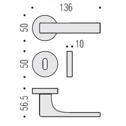 Дверная ручка Colombo ROBOCINQUE ID61R хром матовый