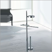 Стойка COLOMBO DESIGN PLANETS B9843 напольная с полотенцедержателем с мыльницей с держателем туалетной бумаги и с ершиком