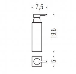 Дозатор COLOMBO DESIGN MINI Q B9344.NM настольный цвет черный матовый