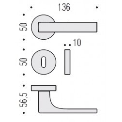 Дверная ручка Colombo ROBOCINQUE ID61RSB черный матовый