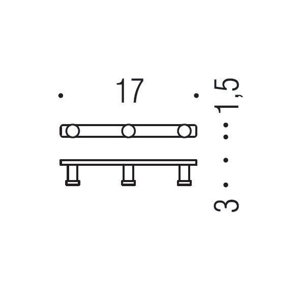 Крючок COLOMBO DESIGN TIME W4257 тройной