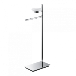 Стойка COLOMBO DESIGN SQUARE B9902 напольная с полотенцедержателем с мыльницей