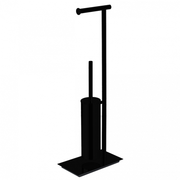 Стойка COLOMBO DESIGN SQUARE B9907.NM напольная с держателем туалетной бумаги и ершиком