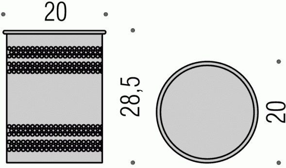 Ведро COLOMBO DESIGN CONTRACT B9964 напольное без крышки