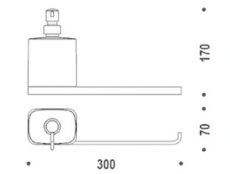 Полотенцедержатель с дозатором COLOMBO DESIGN TIME W4274 настенный