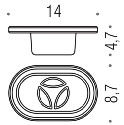 Запасная мыльница Colombo Road стекло B8051