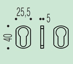 Накладка под цилиндр Colombo Design Rosetta ZE13/0 хром матовый