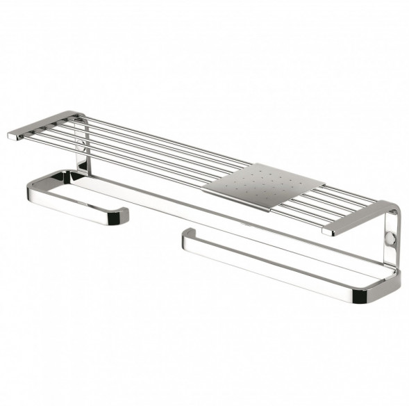 Полочка COLOMBO DESIGN TIME W4276.SX с бумагодержателем с полотенцедержателем с металлической полочкой
