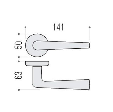 Дверная ручка Colombo ROBOTRE CD91R хром матовый