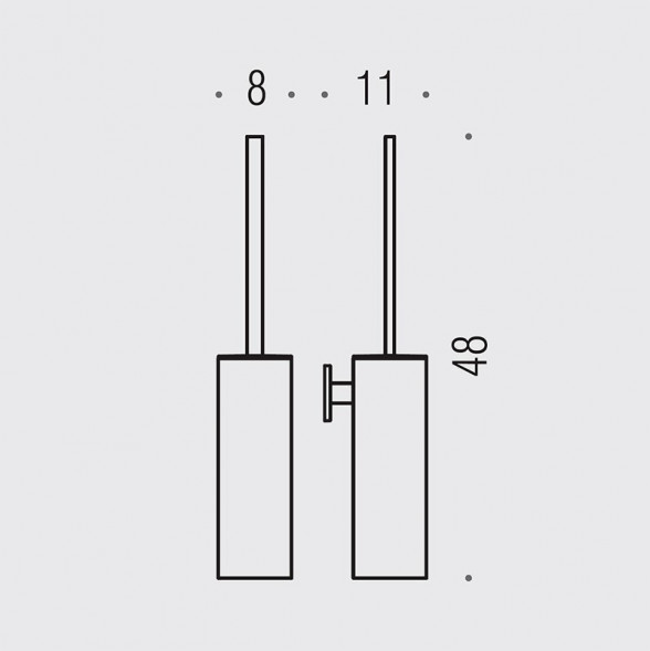 Ершик COLOMBO DESIGN LOOK B1627 настенный