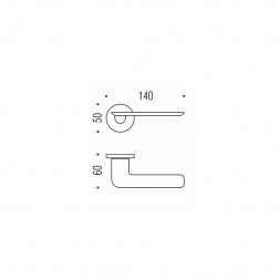 Дверная ручка Colombo SLIM FF11RSB хром матовый