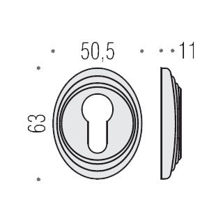 Накладка под цилиндр Colombo Rosetta DB13 золото