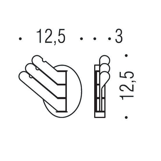 Крючок COLOMBO DESIGN LUNA CB17 одинарный