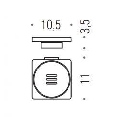 Мыльница COLOMBO DESIGN MINI Q B5001.GM подвесная цвет графит матовый