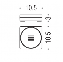 Мыльница COLOMBO DESIGN MINI Q B5040.NM настольная цвет черный матовый