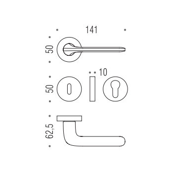 Дверная ручка Colombo ROBOQUATTRO ID41RSB.NM черный матовый