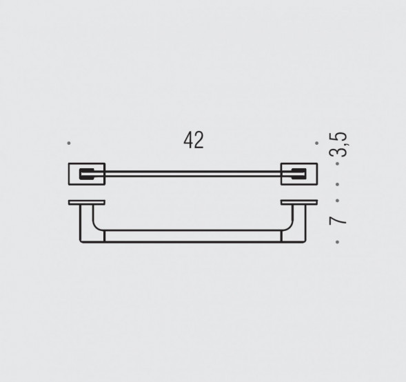Полотенцедержатель COLOMBO DESIGN LOOK B1609 широкий