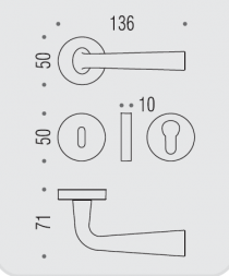 Дверная ручка Colombo TENDER MG11R хром матовый