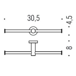 Держатель туалетной бумаги COLOMBO DESIGN PLUS W4990.NM двойной без крышки
