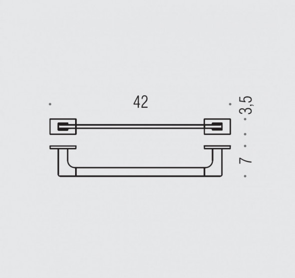 Полотенцедержатель COLOMBO DESIGN LOOK B1609.NM широкий