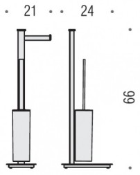 Стойка COLOMBO DESIGN UNITS B9107.D напольная с держателем туалетной бумаги и ершиком