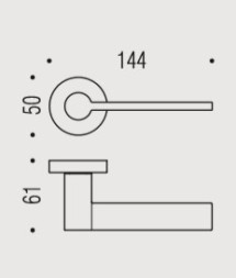 Дверная ручка Colombo TOOL MD11RSB хром