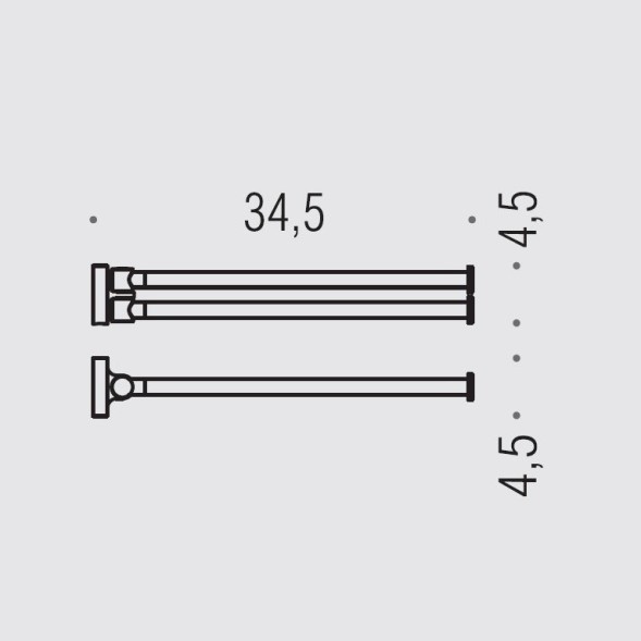 Полотенцедержатель COLOMBO DESIGN PLUS W4913 двойной