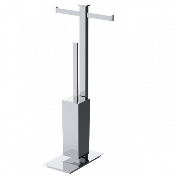 Стойка COLOMBO DESIGN UNITS B9108 напольная с двойным держателем туалетной бумаги и ершиком