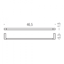 Полотенцедержатель COLOMBO DESIGN MINI Q B5010.OM широкий цвет золото матовое