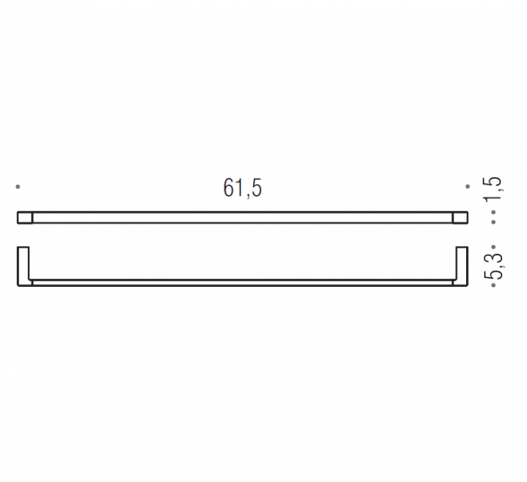 Полотенцедержатель COLOMBO DESIGN MINI Q B5011 широкий цвет хром