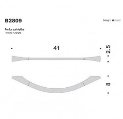 Полотенцедержатель COLOMBO DESIGN LAND B2809 широкий