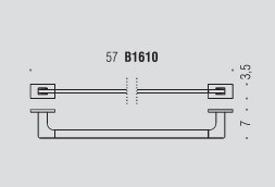 Полотенцедержатель COLOMBO DESIGN LOOK B1611.BM широкий