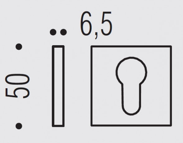 Накладка под цилиндр Colombo Rosetta FF23 хром матовый